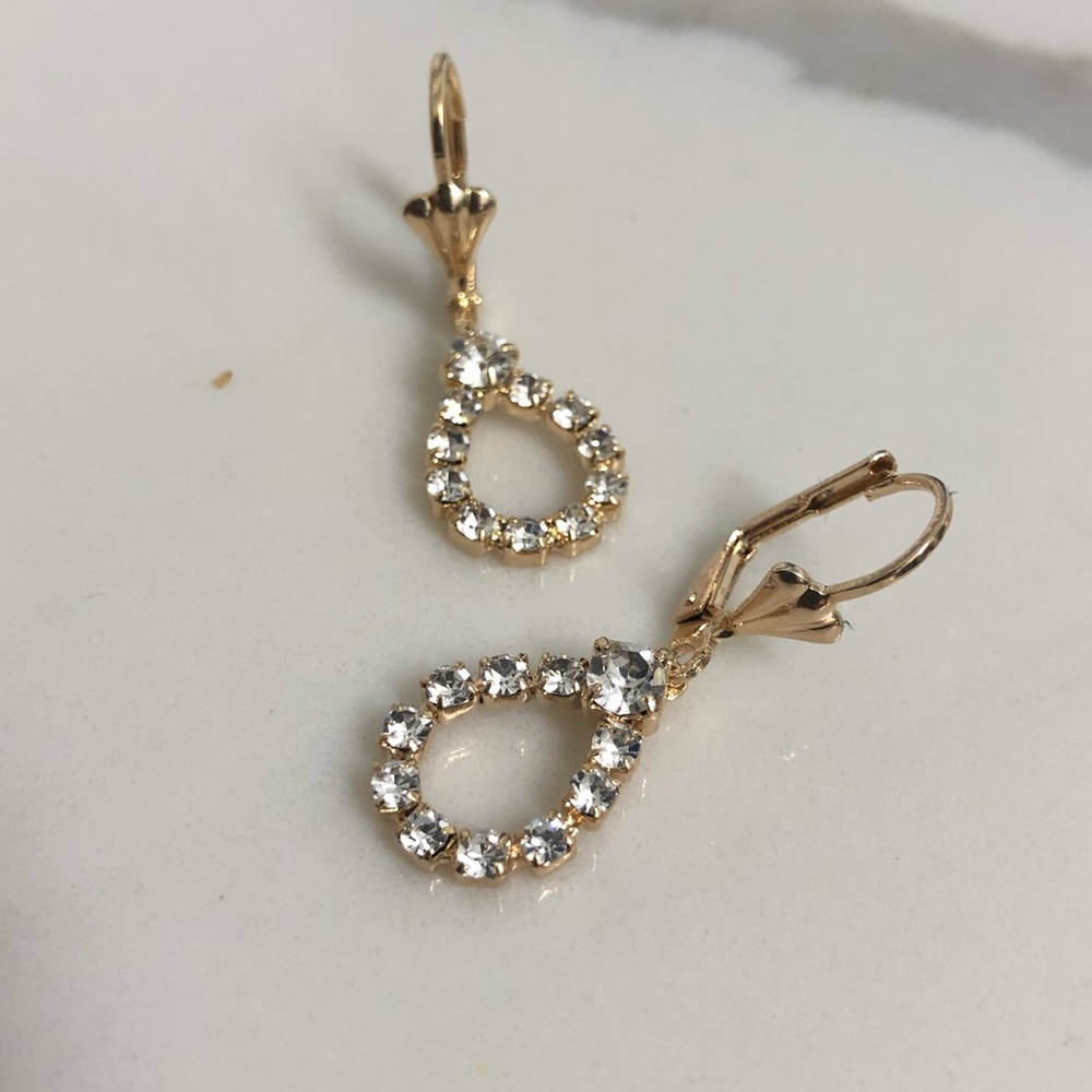 18k Gold Filled CZ Earrings - Picture 2 of 8